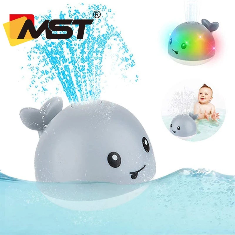 Baby Light Up Bath Tub Toys Whale Water Sprinkler Pool Toys for Toddlers Infants Kids