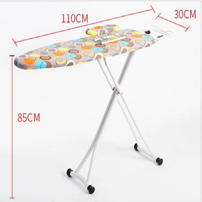 

Large Korean printed modern cute metal ironing board 110 x 31 household adjustable height folding iron board