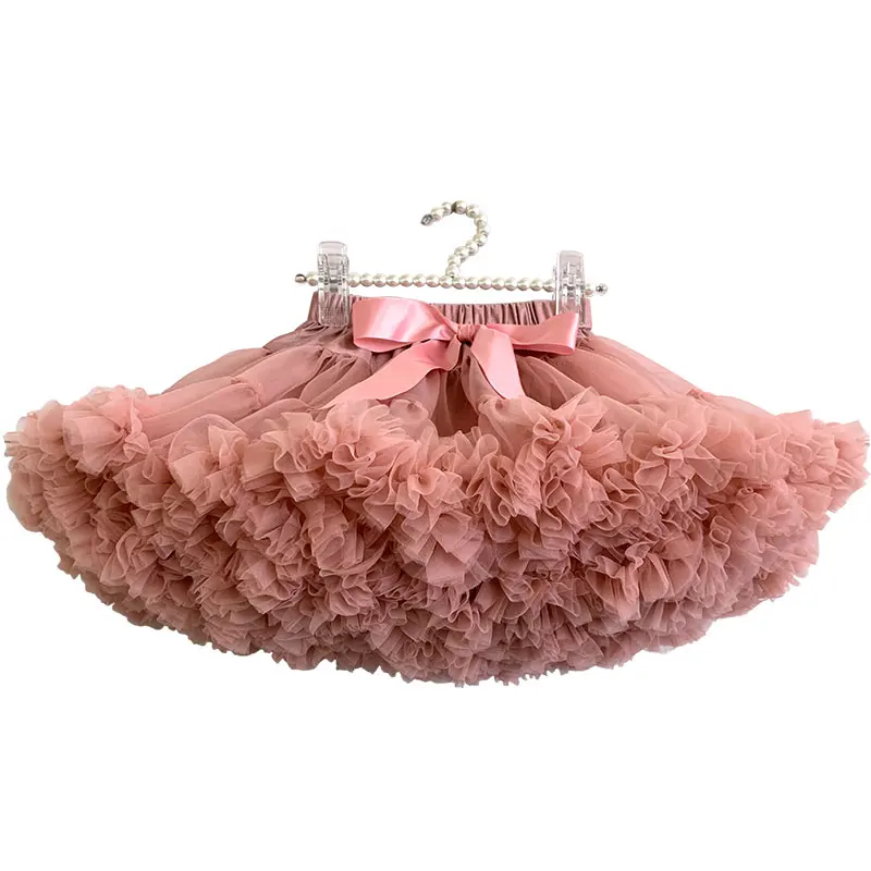 
Hot selling fancy girl clothing tutu wholesale toddler ruffle tulle girl children skirt 