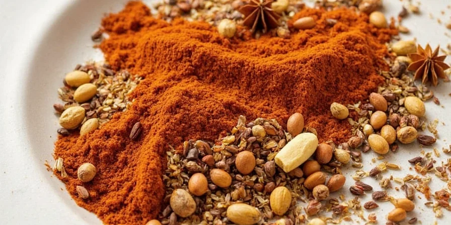 Organized spice rack with Lebanese blends