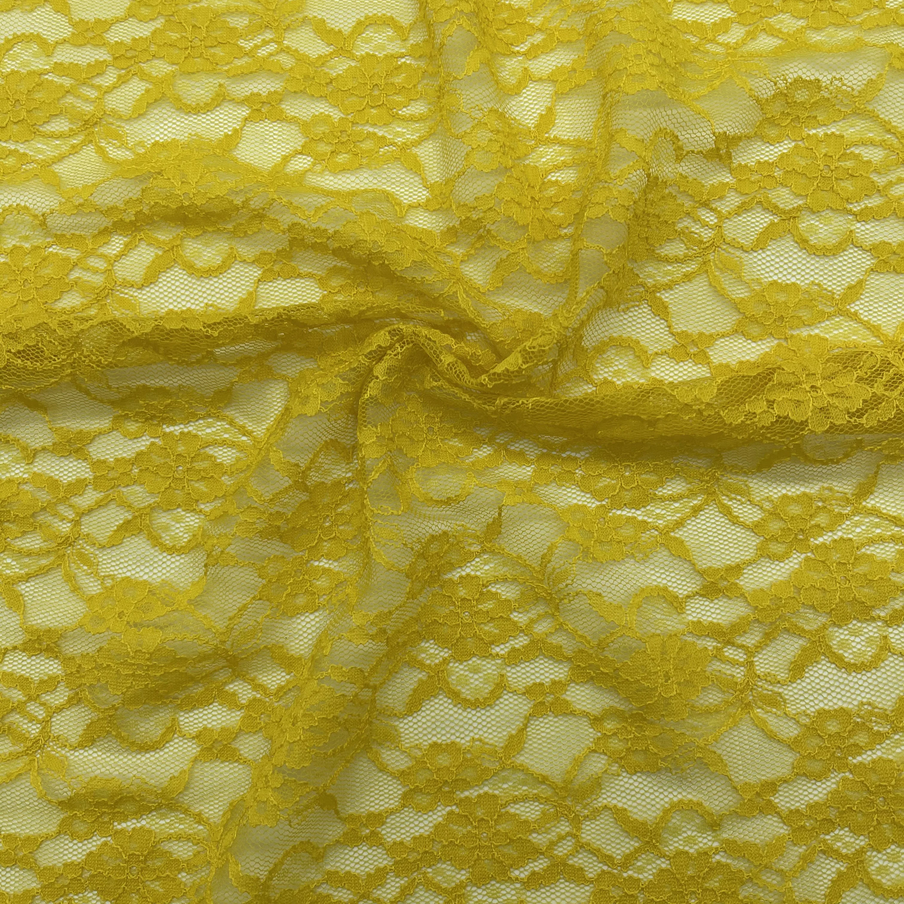 

Factory Price China 90%Nylon 10%Spandex Elastic Customized Lace Fabric Online