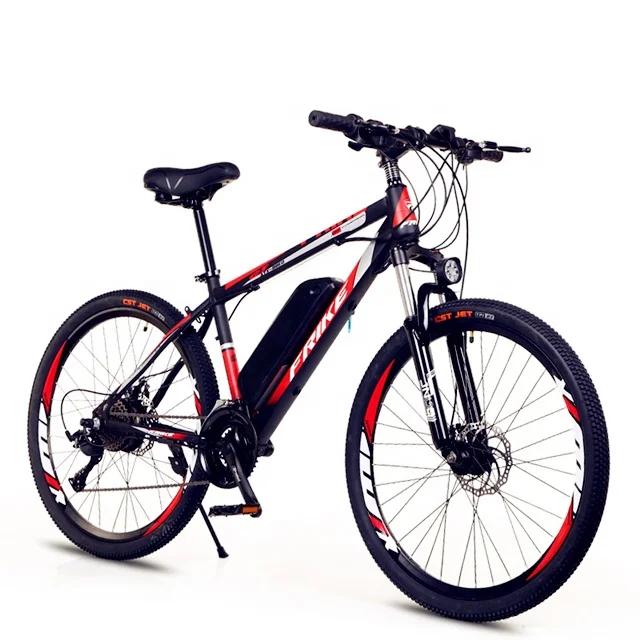 

36V 250W 26" lithium-in battery disc brake waterproof wire and hidden controller electric mountain fat bike from China, Black\white\red