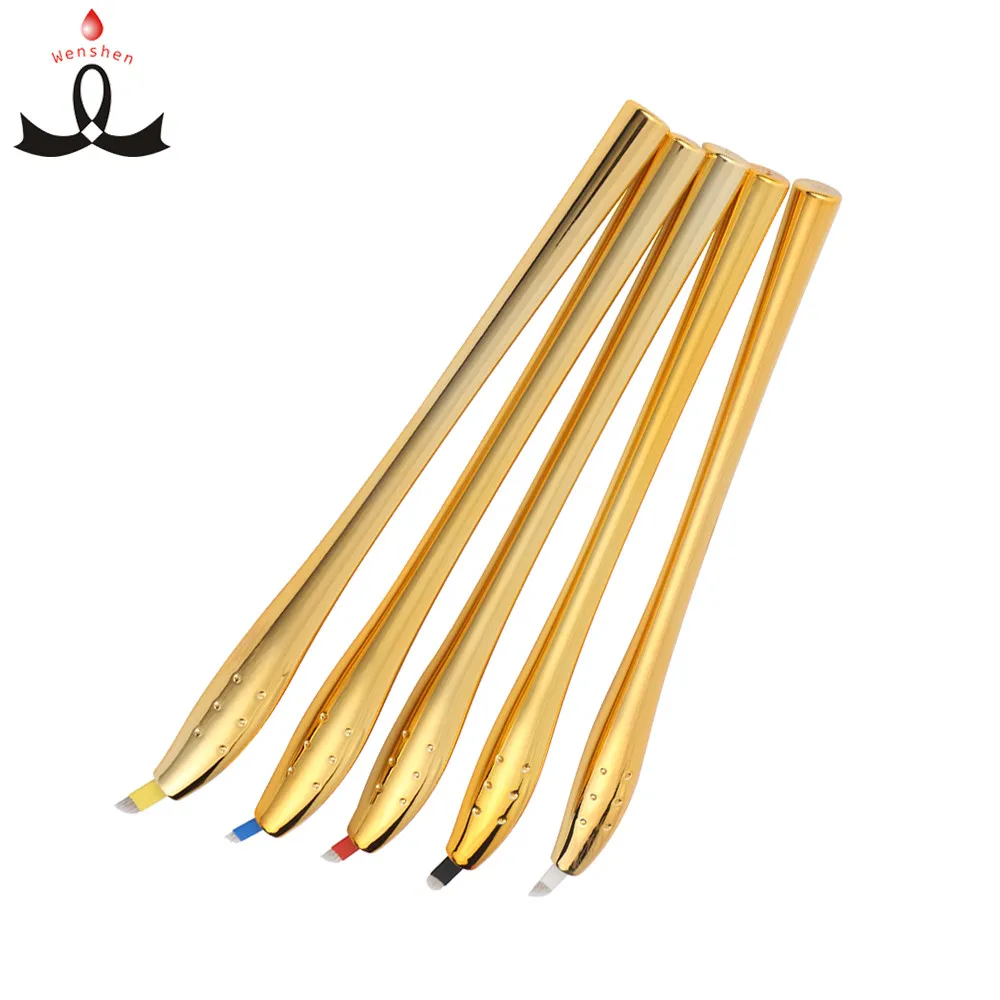 

WSTATTOO Private Label Golden Luxury Microblading Tool Makeup Tools and Accessories