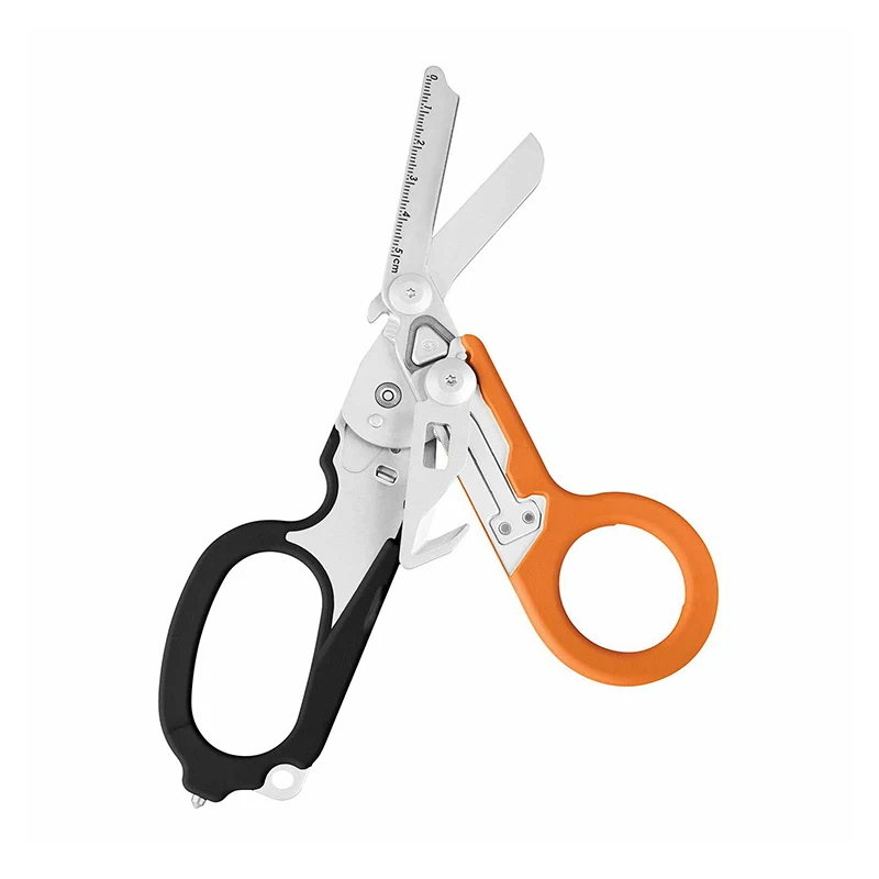 

Metal Raptor Emergency Response Shears with Strap Cutter and Glass Breaker, Black and yellow