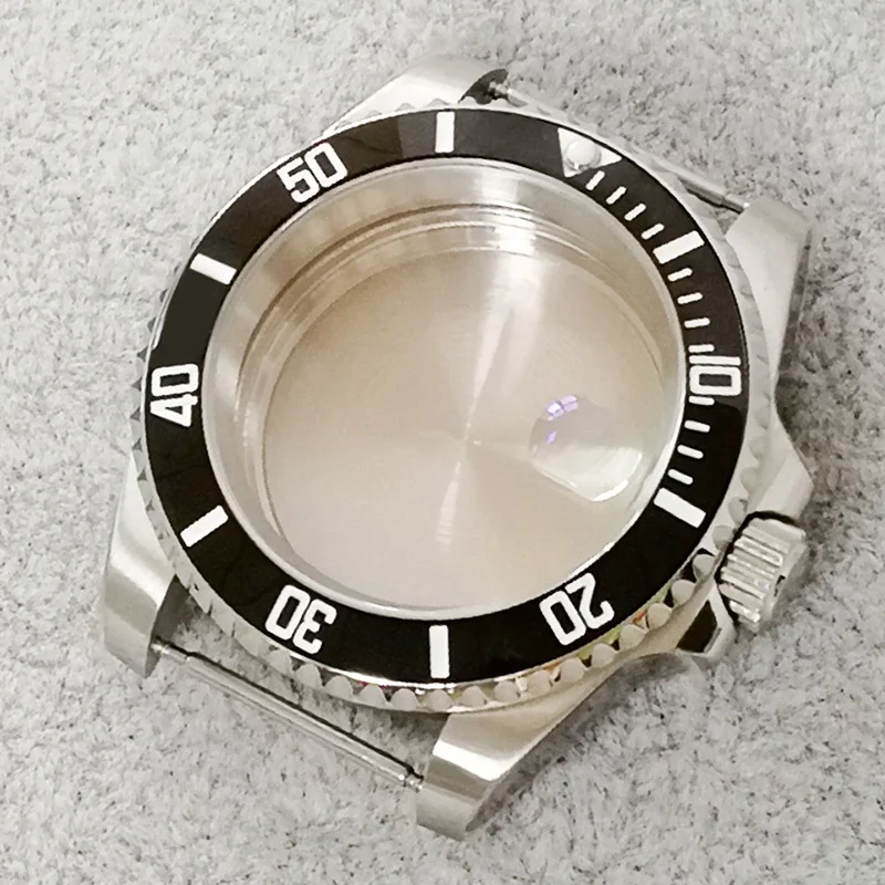 

Custom 316 stainless steel eta 2824 SUB GMT watch case 40mm ceramic bezel for rolx case