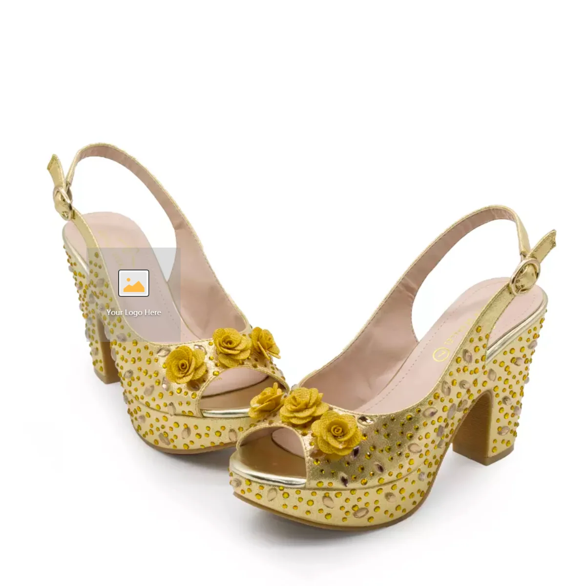 floral shoes and matching bag