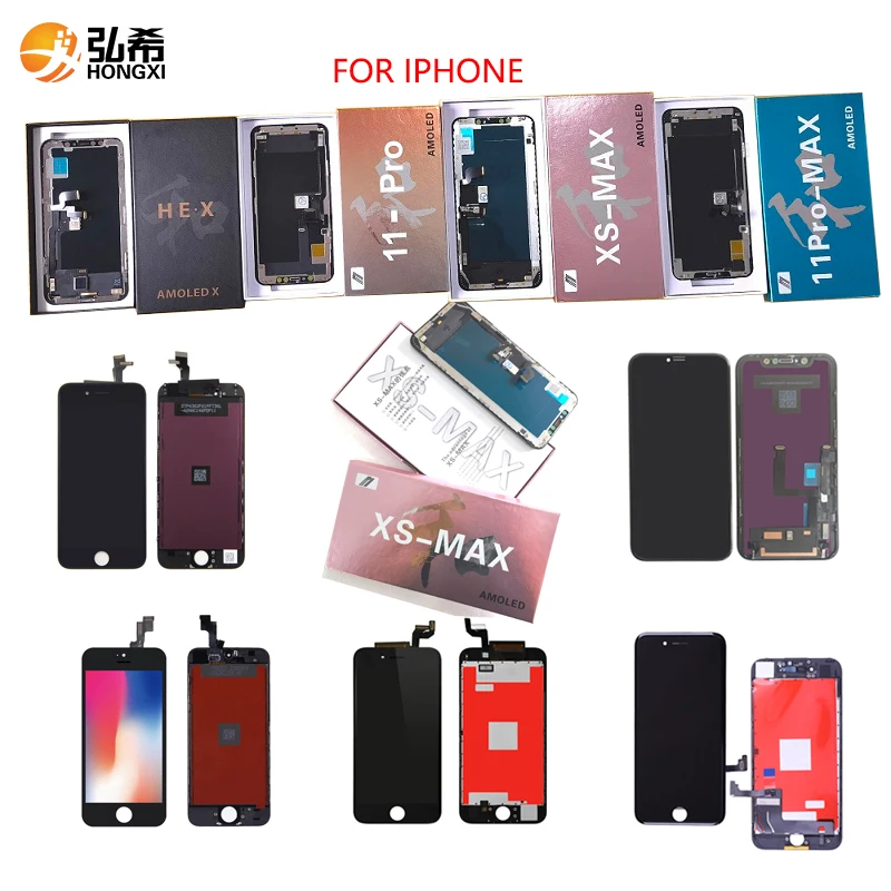 

Factory Price For iPhone 6G 6S 7G 8G PLUS X XS MAX 11 12 Cell Mobile Phone custom size lcd screen Display For iPhone Complete
