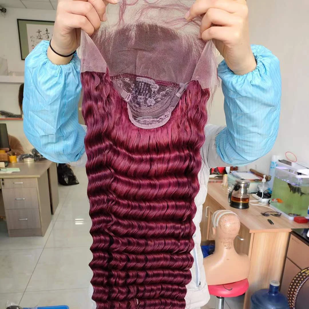 

body wave half and half color wig #6color lace wig color