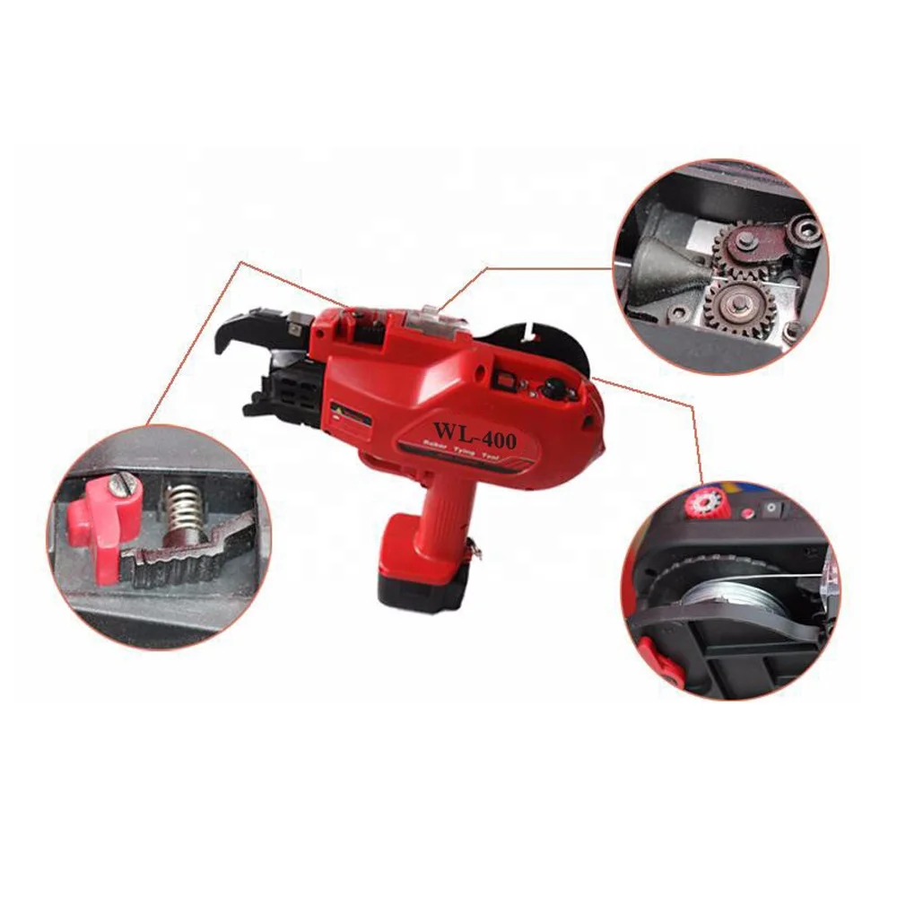 
Portable Steel Rebar Tying Strapping Automatic Handheld Rebar Tier Tool 