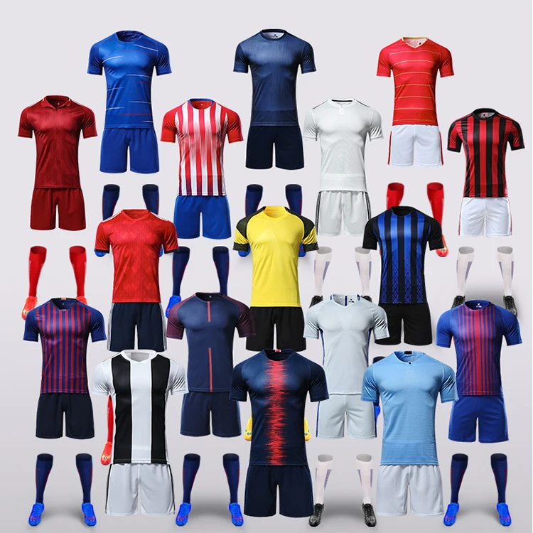 

Football Shirt Maker Generic Hot Sale High Quality Blue Custom Pre School Football Maker Kid Soccer Jersey