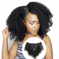 

Wholesale Brazilian Human Hair Afro Kinky Curly Weave Remy Hair Clip In Human Hair Extensions