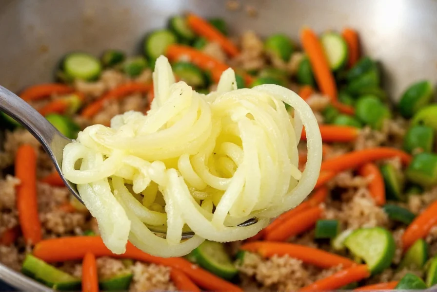 Fresh ginger root slices being added to a healthy vegetable stir-fry