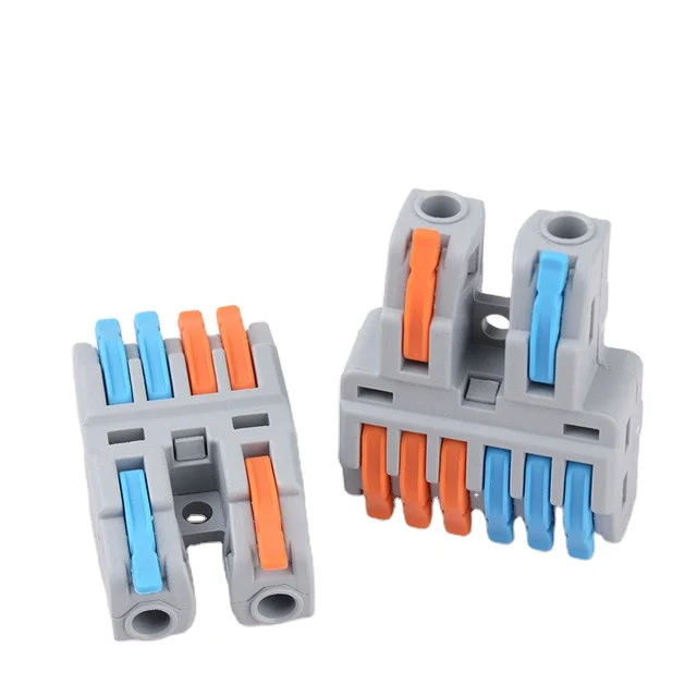 

2 Lines In 6 Lines Out Lever Splitter Splice Connection Terminal Blocks Mini CMK422-6 Quick Cable Wire Connector