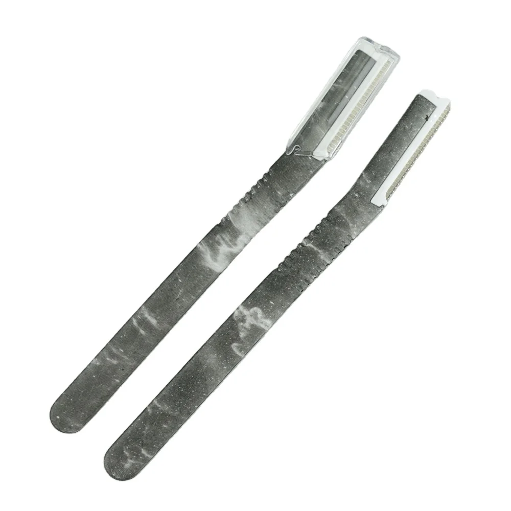 

RTS marbling blade squared eyebrow razor private label safety razor for eyebrow
