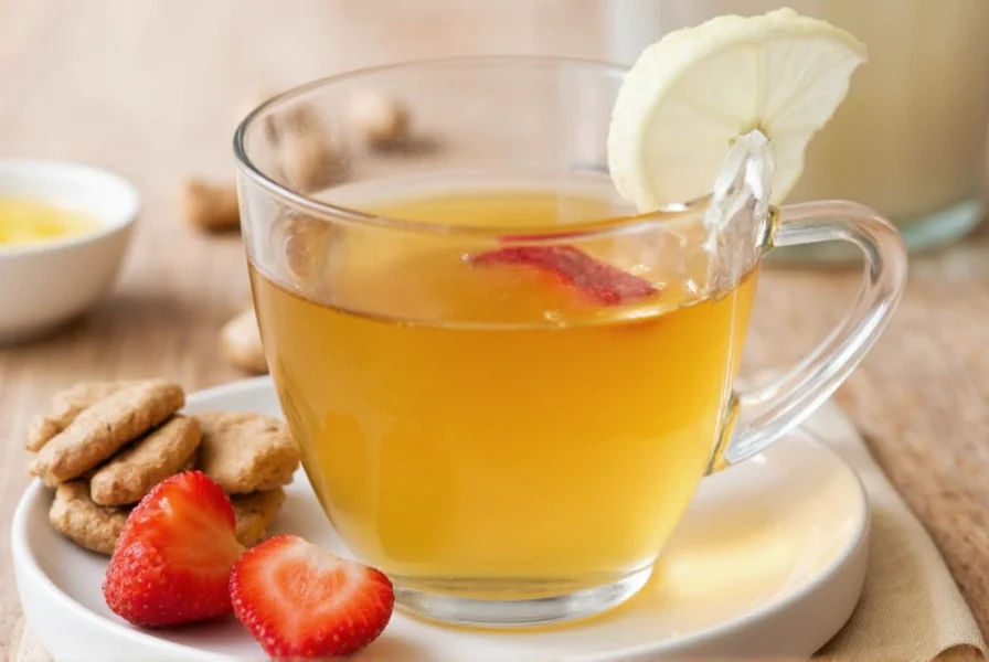 fresh ginger root being sliced for tea preparation