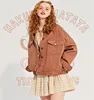 High Quality custom Embroidery Light Blue Young Gril Ladies Denim Jeans Jacket Woman For Women
