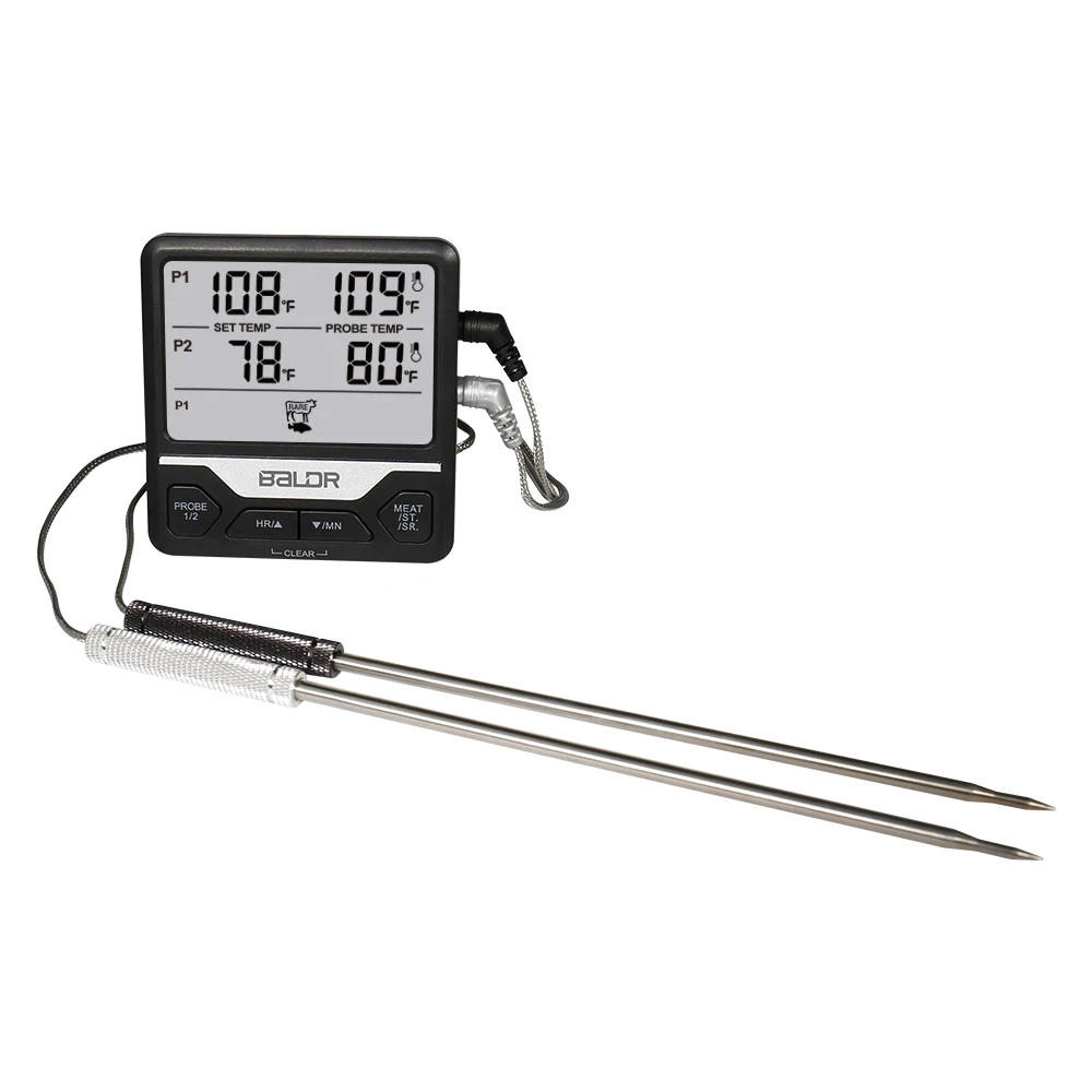 

Portable Digital Food Meat Oven Grill 2 Probes Kitchen Thermometer BBQ Dining Tool Temperature Household Thermometer