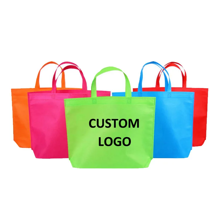 

Custom Print Eco Reusable Supermarket Grocery Promotion Shopping Tote Ultrasonic Non Woven Fabric Bag, Customized color