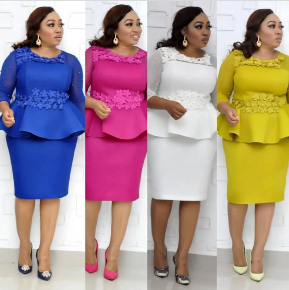 

GC-2072333 Plus size 3XL ladies women office dresses from turkey