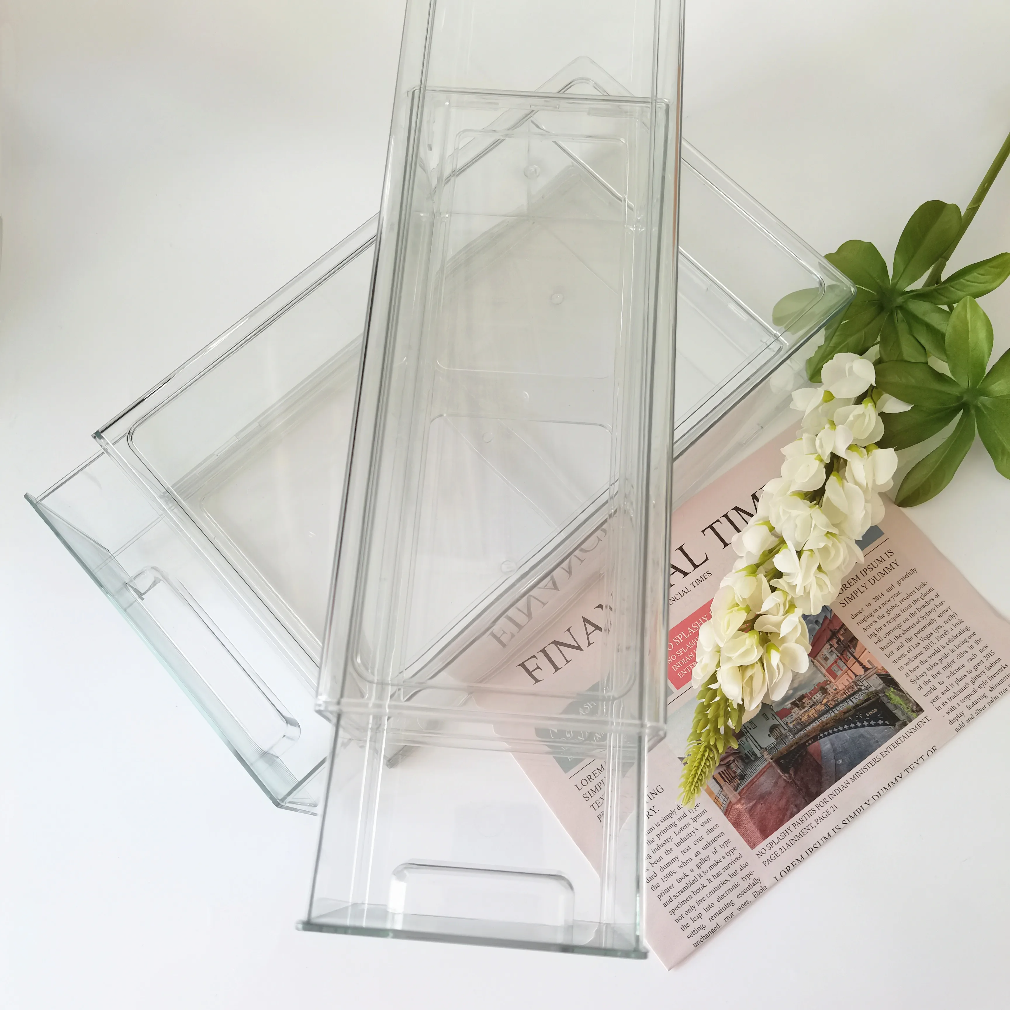 

Choice Fun Fridge Bin Organizer With Drawer, Clear