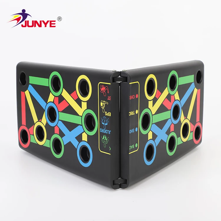 

System Power Fitness Exercise Stands for Arm Muscle Body Building Gym Push up Board Foldable 9 in 1 Box ABS 10 Pcs 31*20*4cm, As shown in the picture