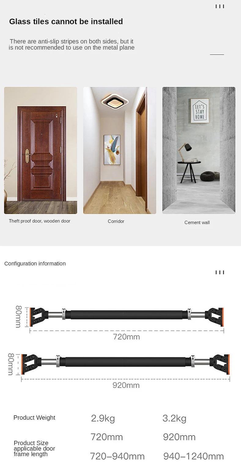 
Multi-functional home horizontal wall mounted gym pull up bar 