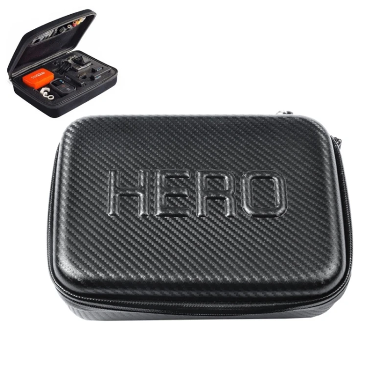 

High Quality Carbon Fiber Shockproof Waterproof Portable Storage Protective Case for GoPro Hero 4 / 3+ / 3 / 2 / 1