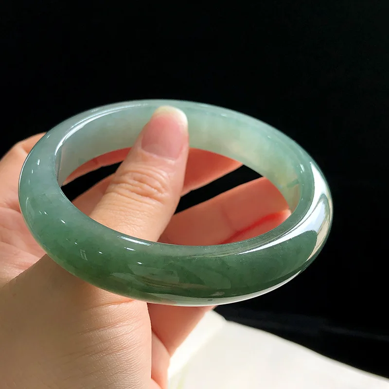 

Jadeite Clearance Natural Myanmar Jadeite Bracelet Ice Waxy Kinds Dark Green Floating Flowers Light Sun Green Jadeite