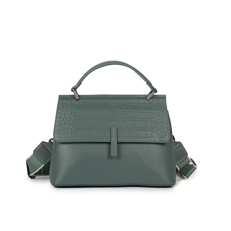 

EMGL073 Elegant trendy crocodile pattern ladies genuine leather handbag custom top quality designers brand luxury hand bags