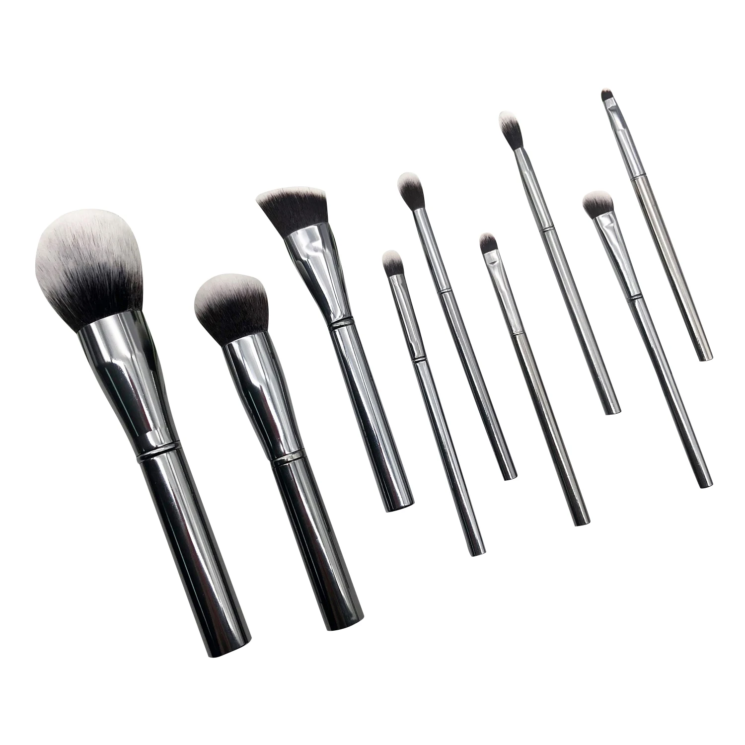

MORPH G Collection W086 9pcs Gun Metal Handle Synthetic Fiber Makeup Brushes Set in Stock