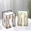 Contracted sitting room tea table iron art paper towel box line hollow out take out paper box