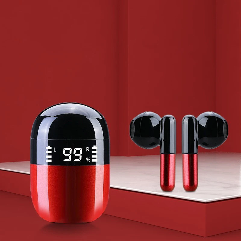 

Top Selling Tpotofel Earbuds J28 Auchentoshan Touch Screen Airpot Ear buds J28 Bluetooth Boat ANC BT Led Earphones, Silver/red/ blue/ gray