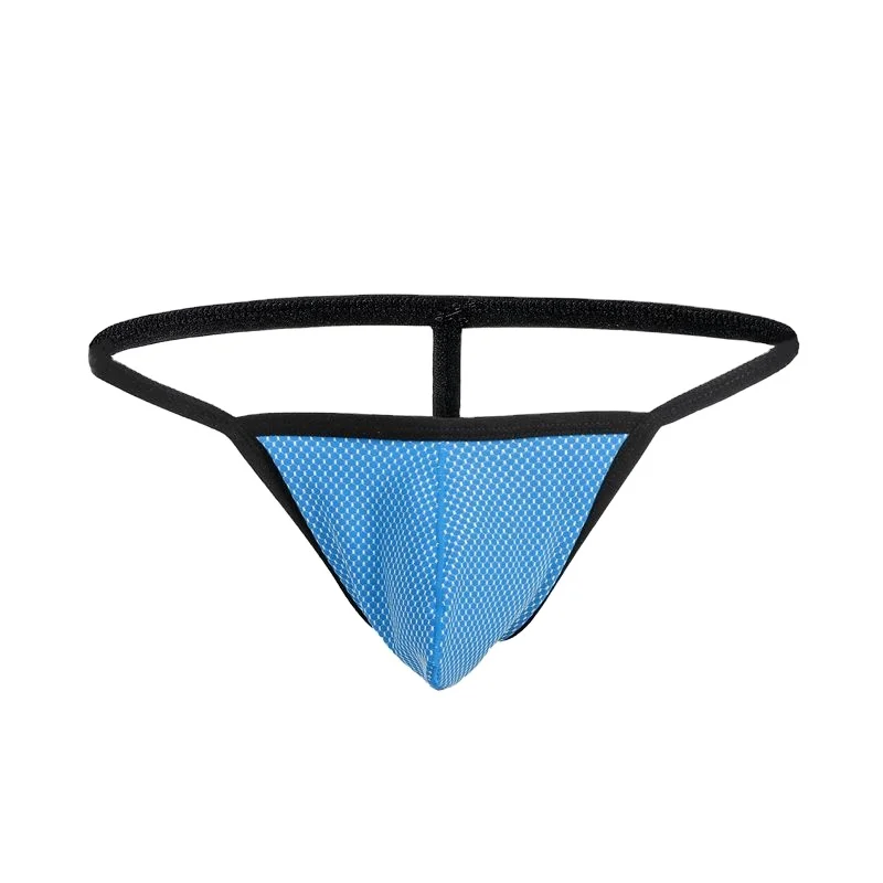 

Summer Men Sexy Ice Silk Panties Male Thin Section Flexible Nylon Thong Solid Color Breathable Underpants