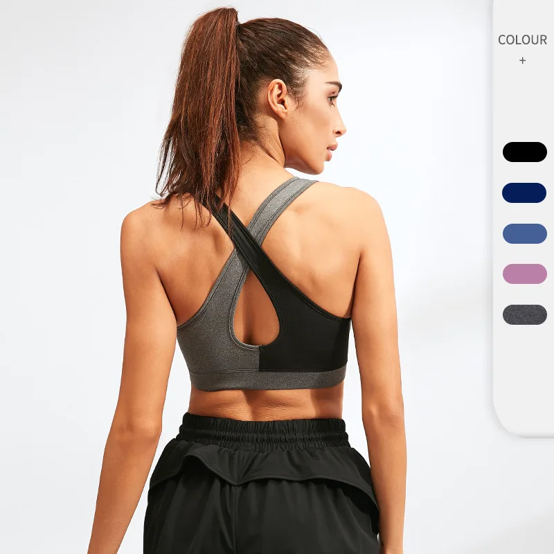 

Padded High Impact Support High Quality Women Gym Tank Top Push Up Yoga Underwear Bra Fitness Workout Vest Sports Bra