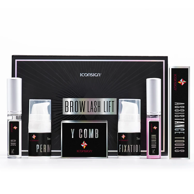 

ICONSIGN brow lift kit Private label brow lamination eyebrow lash lift kit