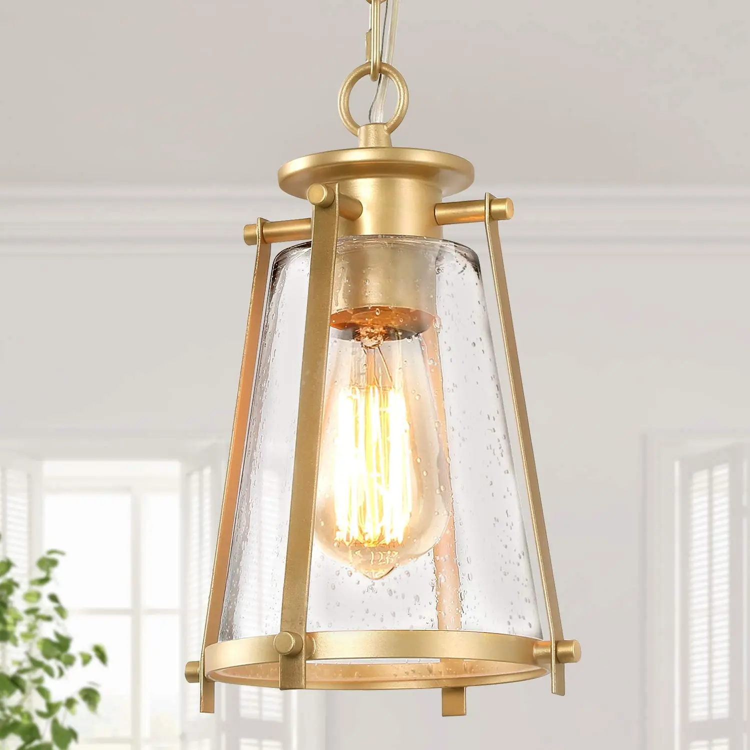 Luxury Gold Pendant Light With Clear 