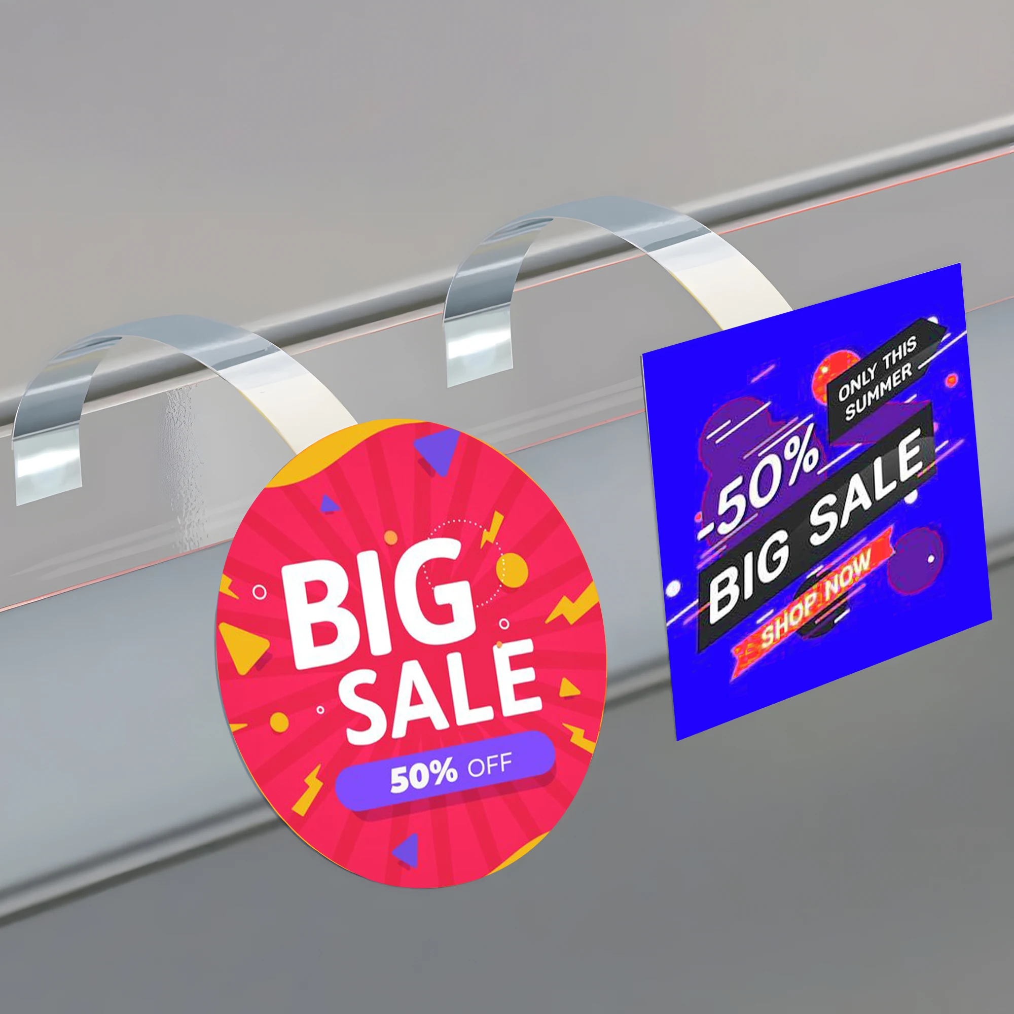 Free Design Circle/Oval/Rectangle/Custom Shape Shelf Wobbler Supermarket Shelf Talker