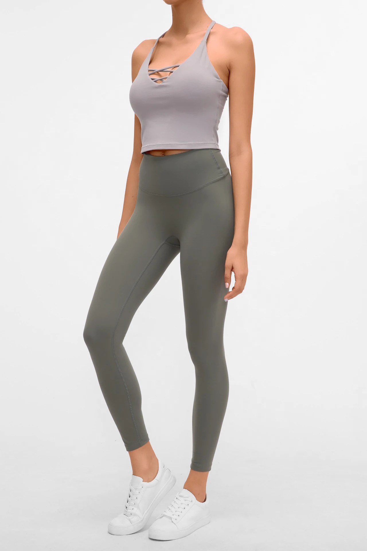 sportex 女士针织无缝瑜伽紧身裤高腰肚子控制健身房紧身裤运动裤健身