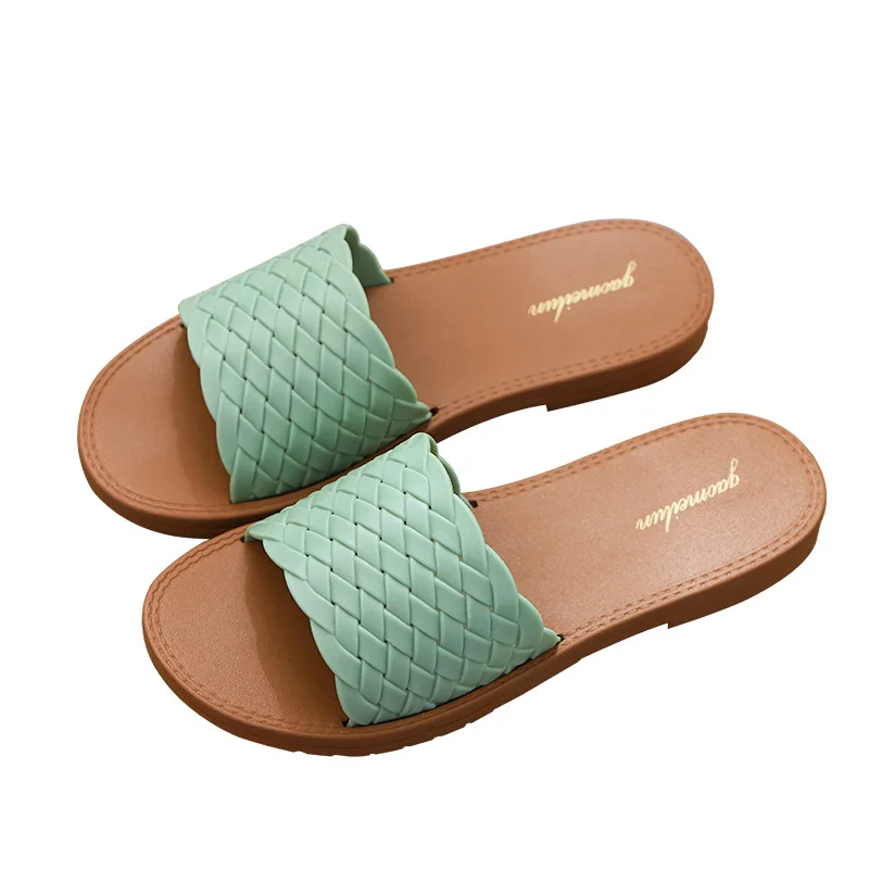 

Summer New Roman Style Beach Shoes Fashion Outer Wear Flat Slippers Women Comfortable Sandals Slippers