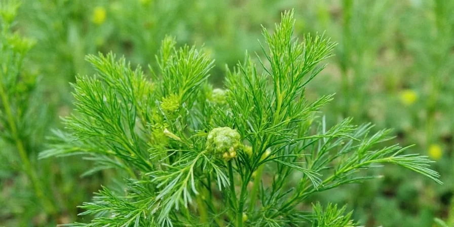 Freshly harvested dill weed bundle