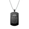 New Design High Polishing Stainless Steel Custom Logo Religious Islamic Scripture Pendant Necklace