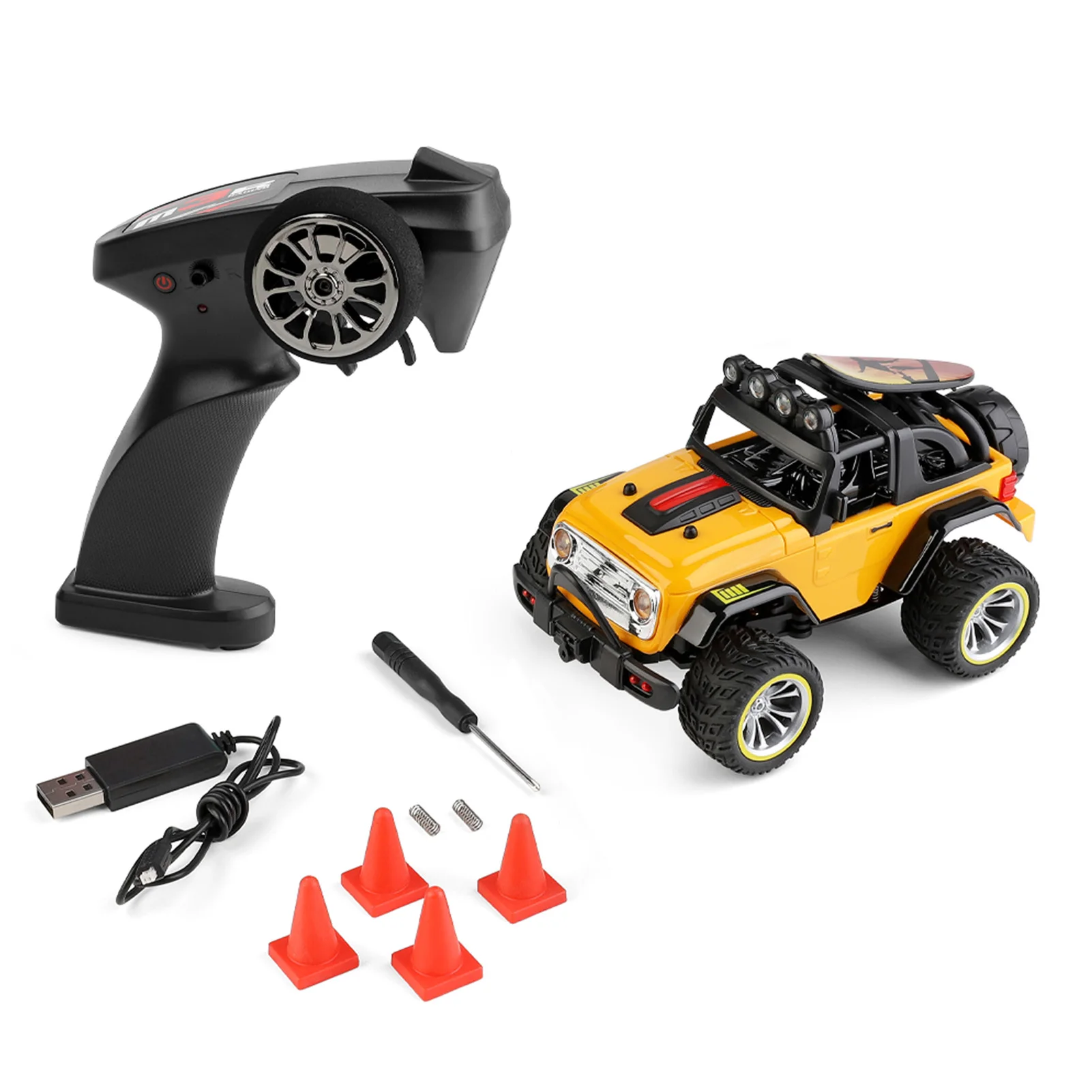 

2022 Original WLtoys 322221 RC Car 2.4GHz Off-Road Car 1/32 Racing Remote Control Truck 25km/h RTR Car toys for Kids Hot, Red / yellow