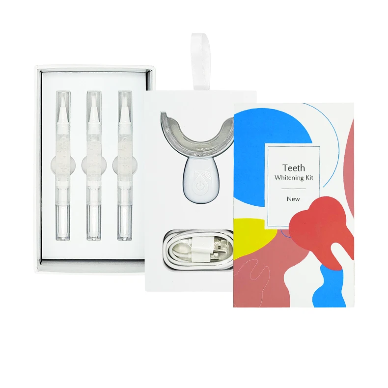 

Wireless New Cold Blue Bleaching Light Private Label Teeth Whitening Kit With Bleaching Pen Gel For Home Use, White or oem