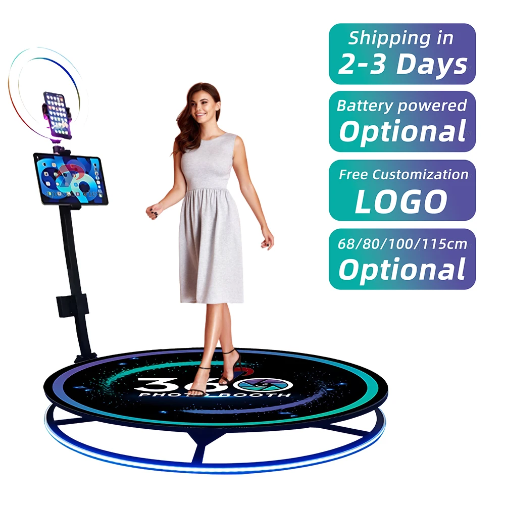 

1-7 People Kiosk Custom Slow Motion Portable Degree 360 Photo Booth Selfie Spin 360 photo booth Machine