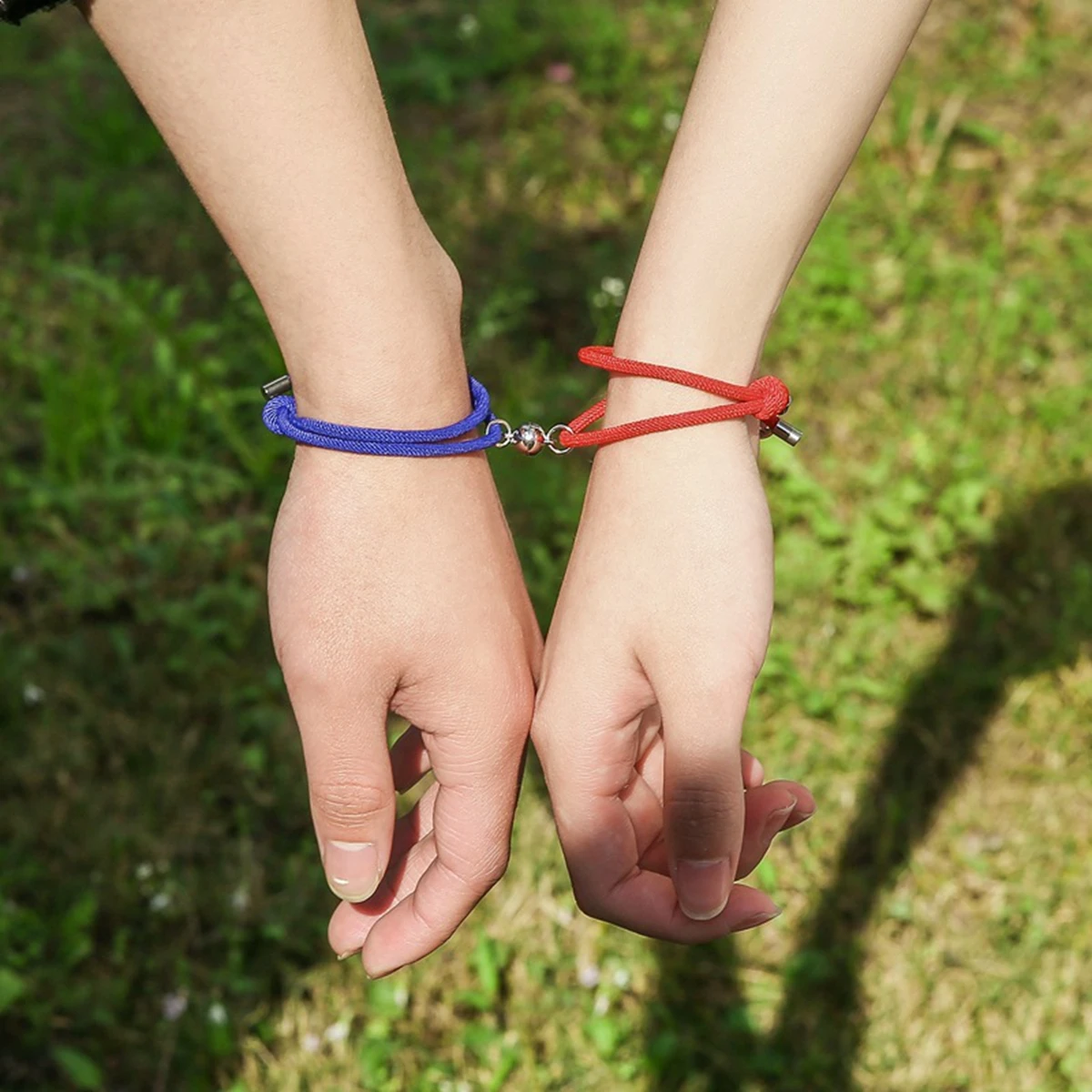 

Magnetic Couples Bracelet Relationship Women Men Adjustable Chain Link Bracelets For Couples, As pictures