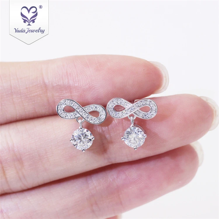 

Tianyu gems Yadis Jewelry Clearance Sales E0003 butterfly silver 925 women earring 18k gold color women party jewelry, Rose glod/white gold