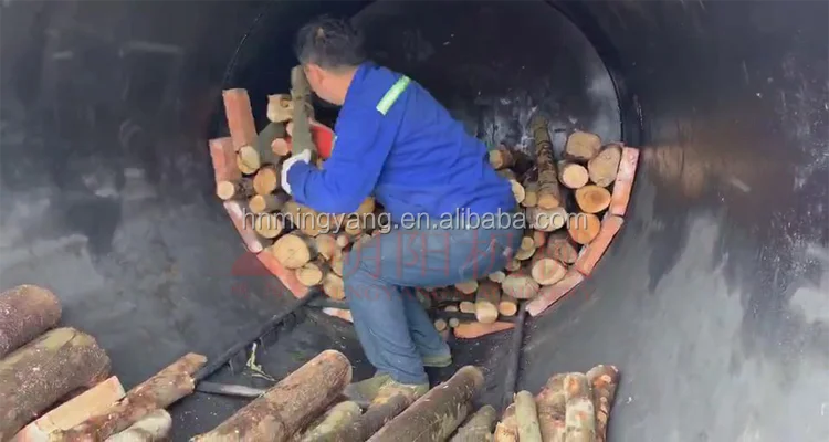 packing the wood log