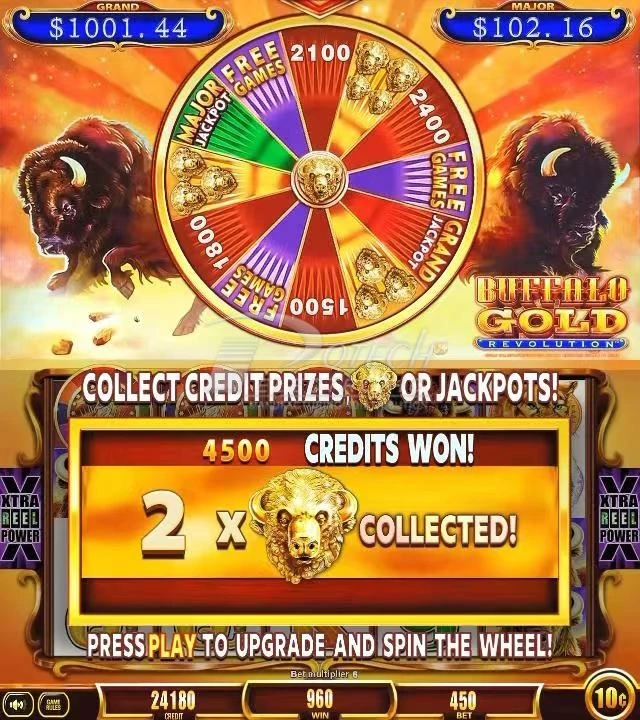 

Buffalo Gold casino game board
