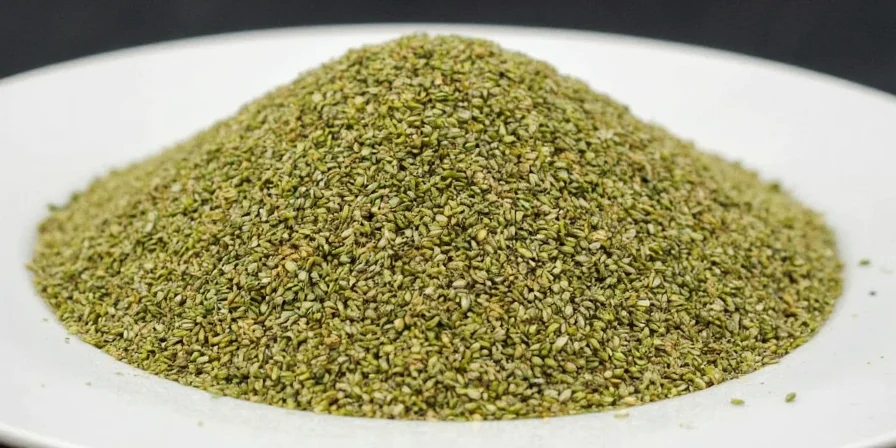 A teacup with ground celery seed
