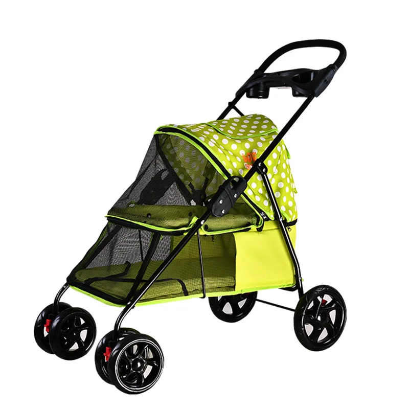 

Hot Selling 4 wheels Colorful Oxford Foldable Reversible Breathable Pet Dog Travel Stroller Trolley, Picture